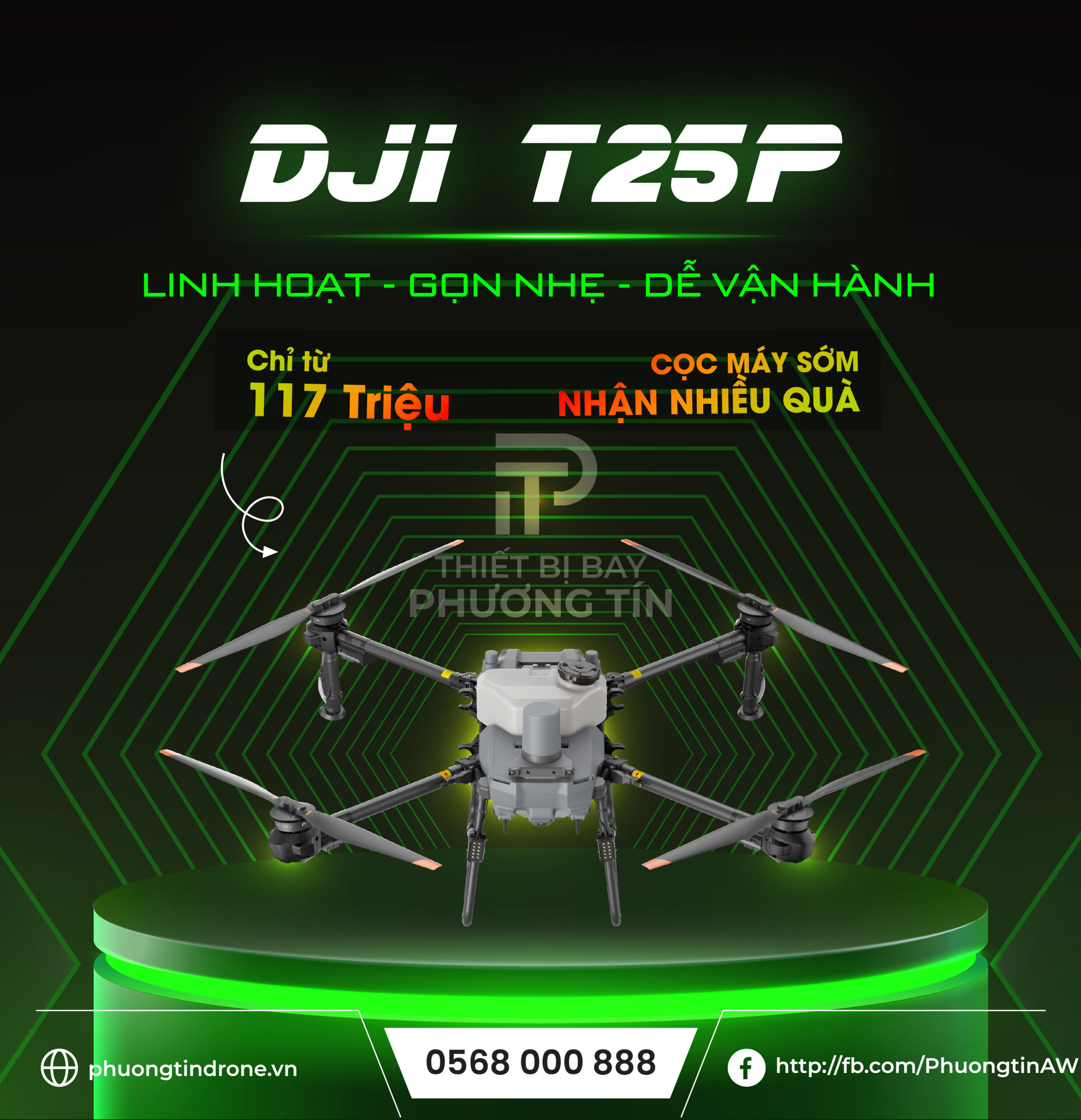 Máy bay Nông nghiệp DJI Agras T25P