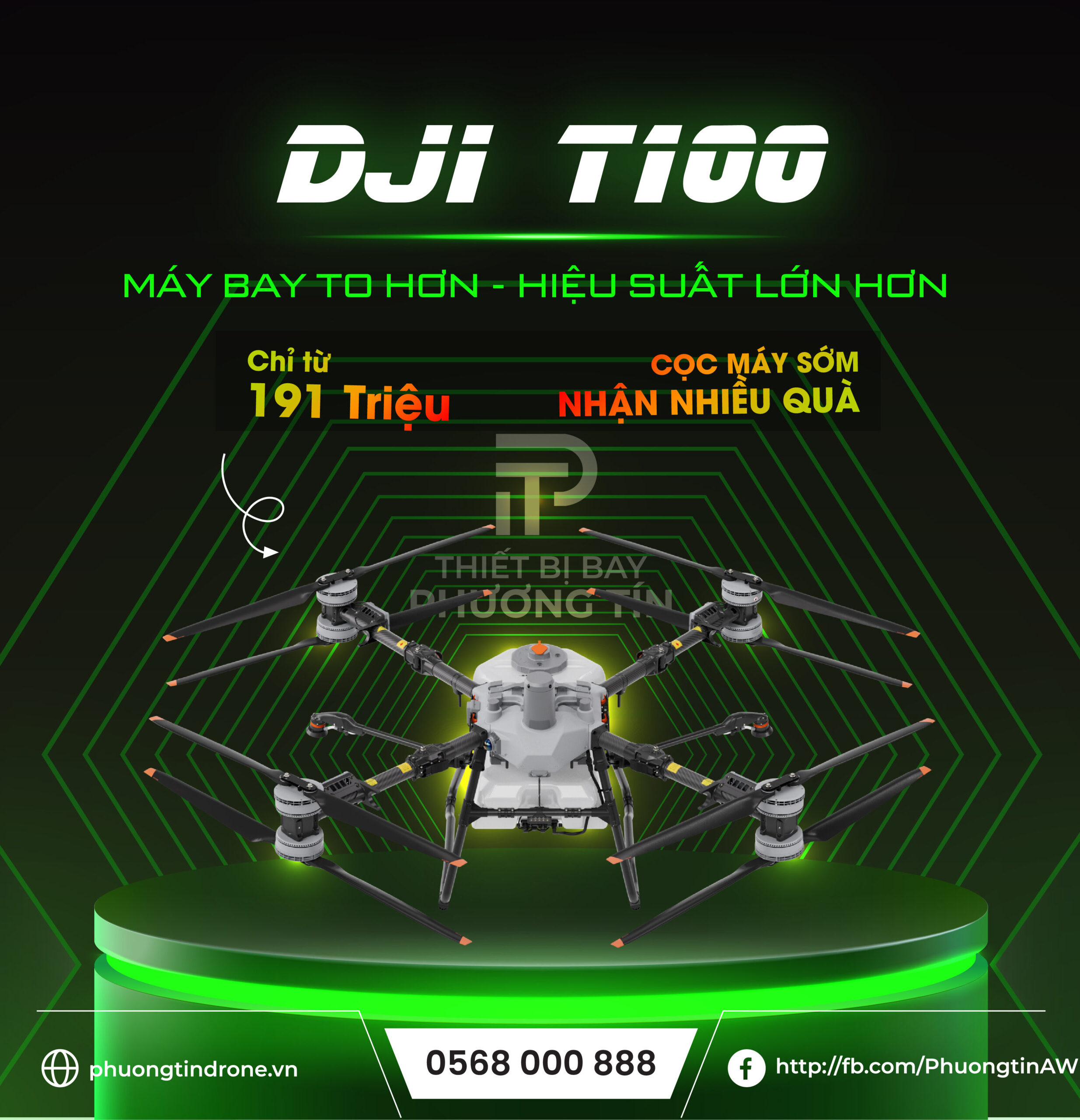 Máy bay Nông nghiệp DJI Agras T100